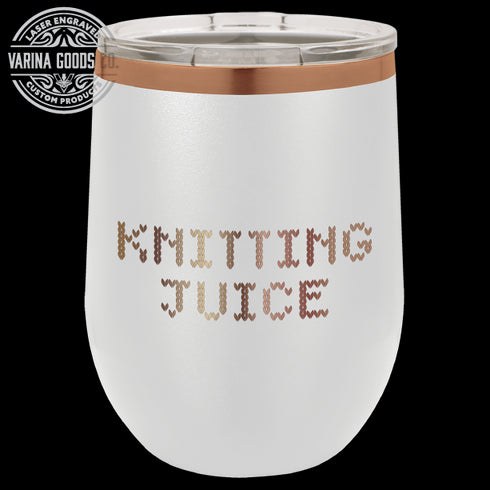 Laser Engraved Knitting Juice Wine Tumbler